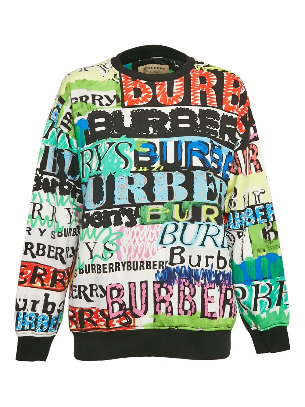 Burberry Pre-Owned 2024 Graffiti Print sweatshirt | Green | Image 1