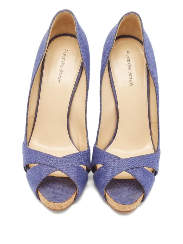 Alexandre Birman ピープトゥ パンプス 120mm | ブルー | FARFETCH JP