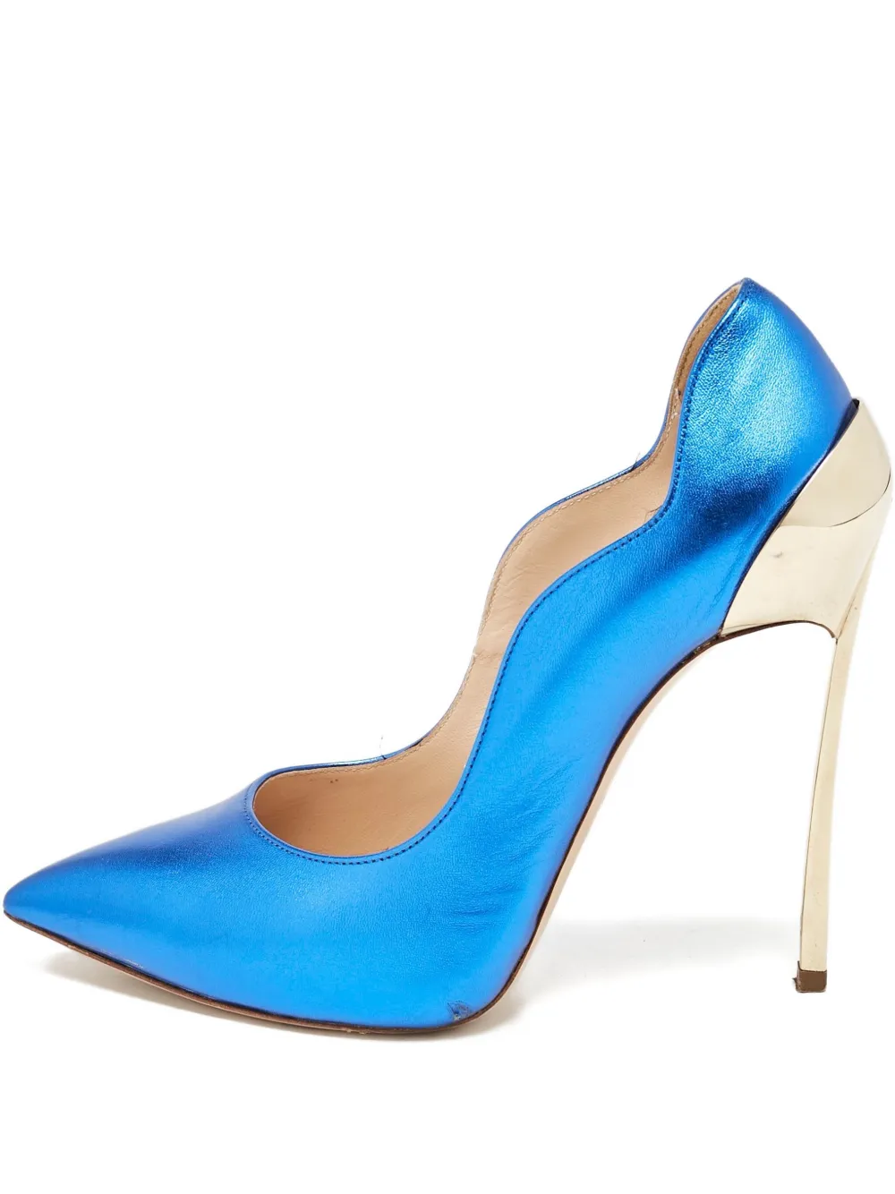 Casadei Vintage Pumps aus Leder 115mm - Blau