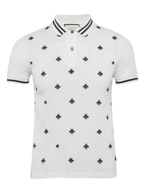 Gucci Pre-Owned bee-pattern polo shirt