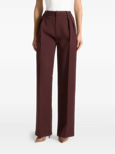 Manière De Voir Julie pleat wine red tailored trousers