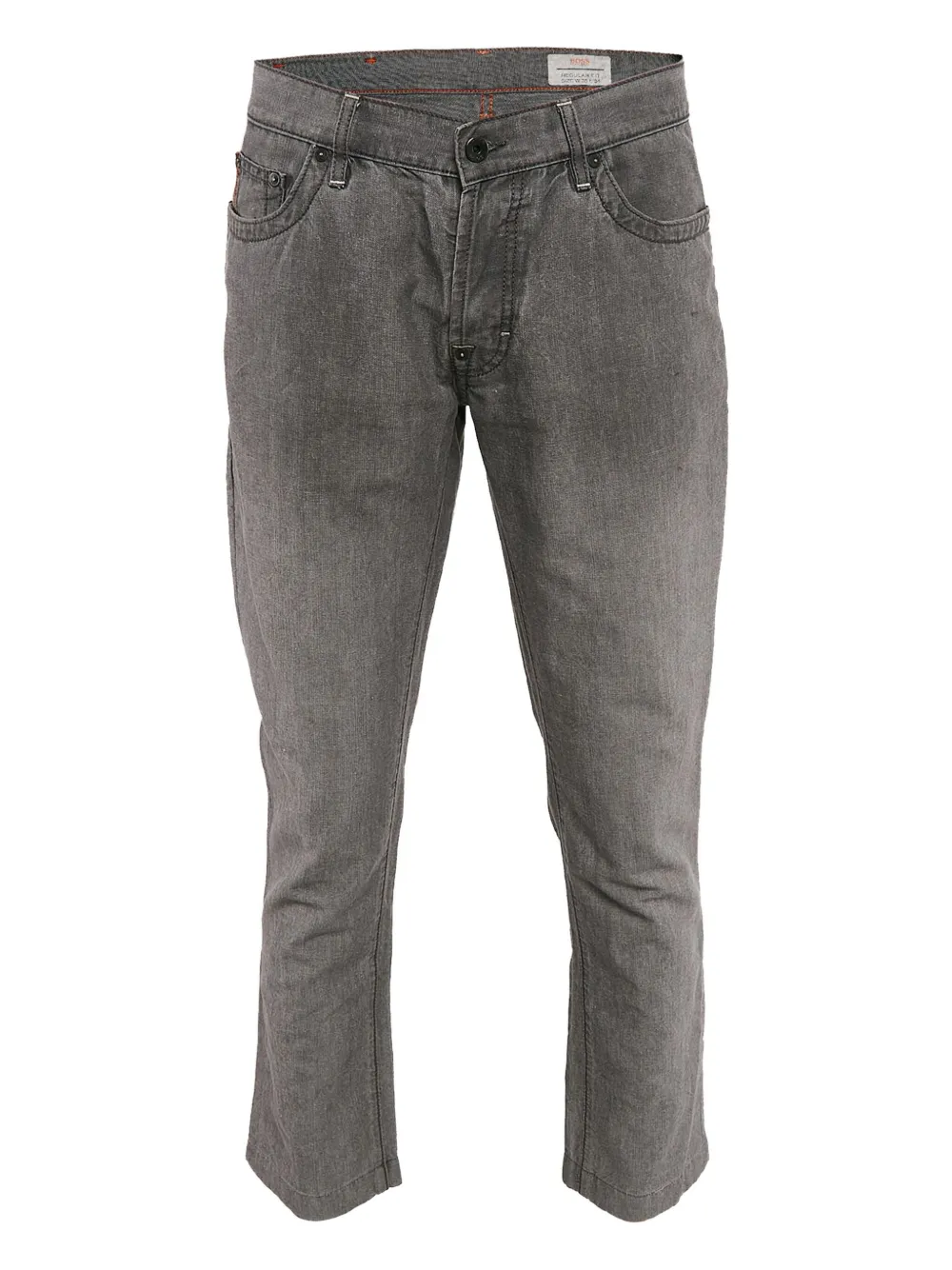 BOSS leather patch trousers | Grey | Image 1