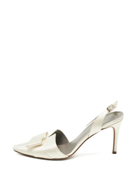 Gina bow-detail slingback pumps