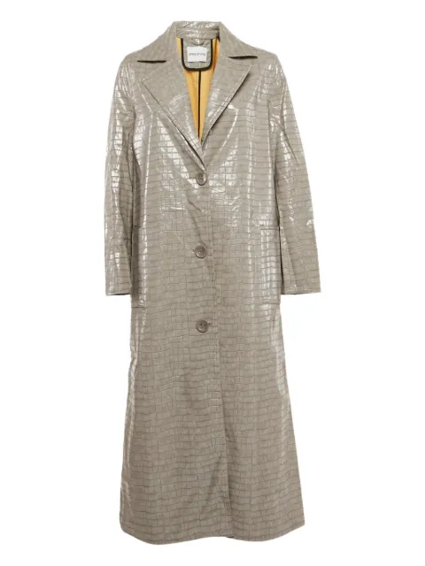STAND STUDIO pre-owned croc-embossed coat