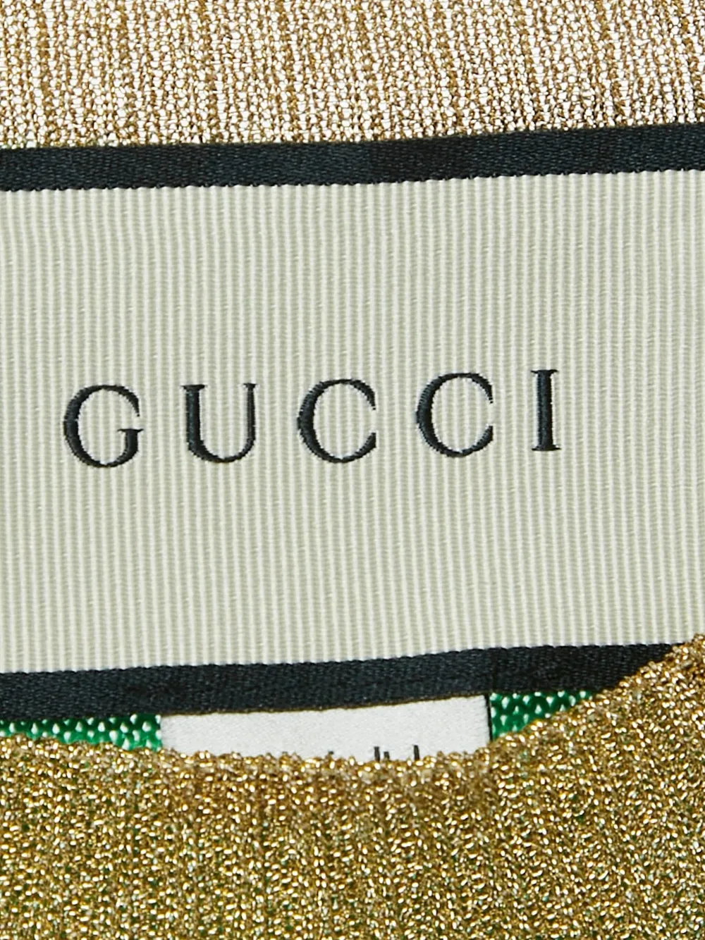 Pre-owned Gucci 2024 Cashmere Metallic-trim Top In Green