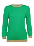 Gucci Pre-Owned 2024 cashmere metallic-trim top - Green