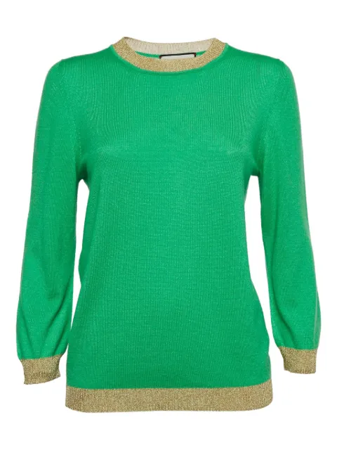Gucci Pre-Owned 2024 cashmere metallic-trim top