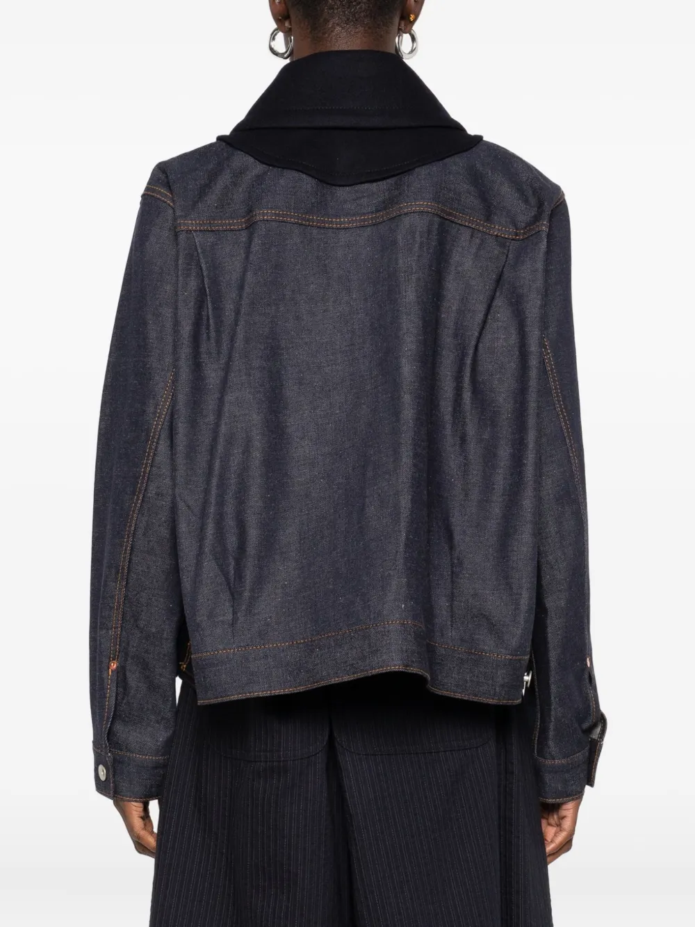 sacai x Levi's denim jack met dubbele rij knopen Blauw