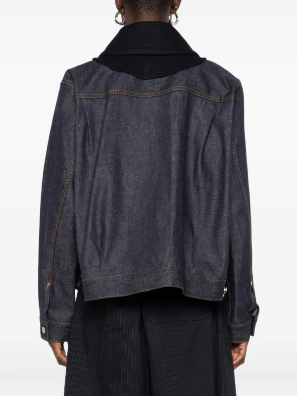 Sacai x Levi's ダブルブレスト デニムジャケット | ブルー | FARFETCH JP