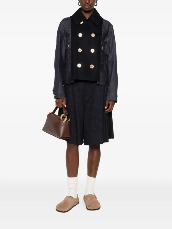 Sacai x Levi's® double-breasted Denim Jacket | Blue | FARFETCH SG