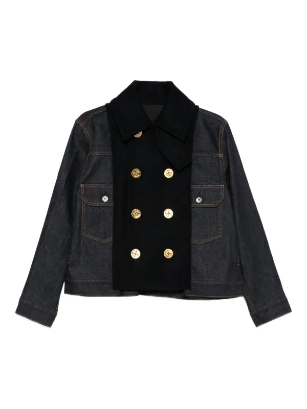 sacai Levi's ダブルブレストジャケット 黒 サカイ - sacai | Levi's