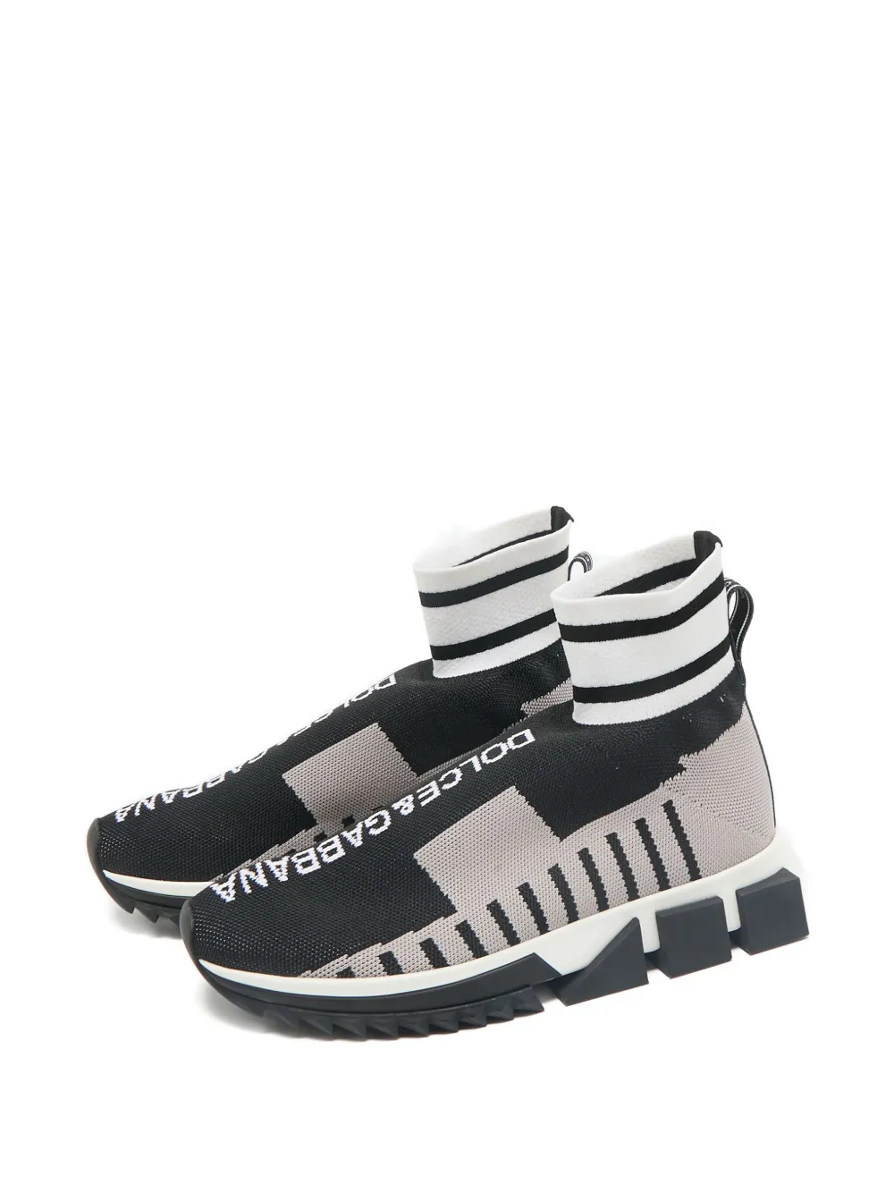 DOLCE & GABBANA Pre-owned Sorrento Logo Sneakers In Black