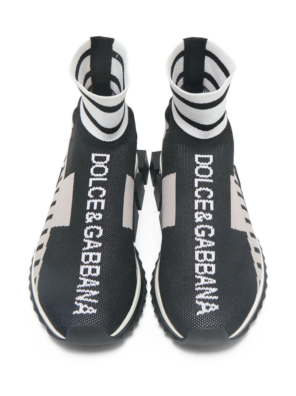 DOLCE & GABBANA Pre-owned Sorrento Logo Sneakers In Black