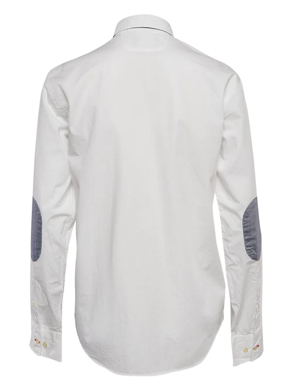 Hackett Shirt met geborduurde patch en lange mouwen Wit