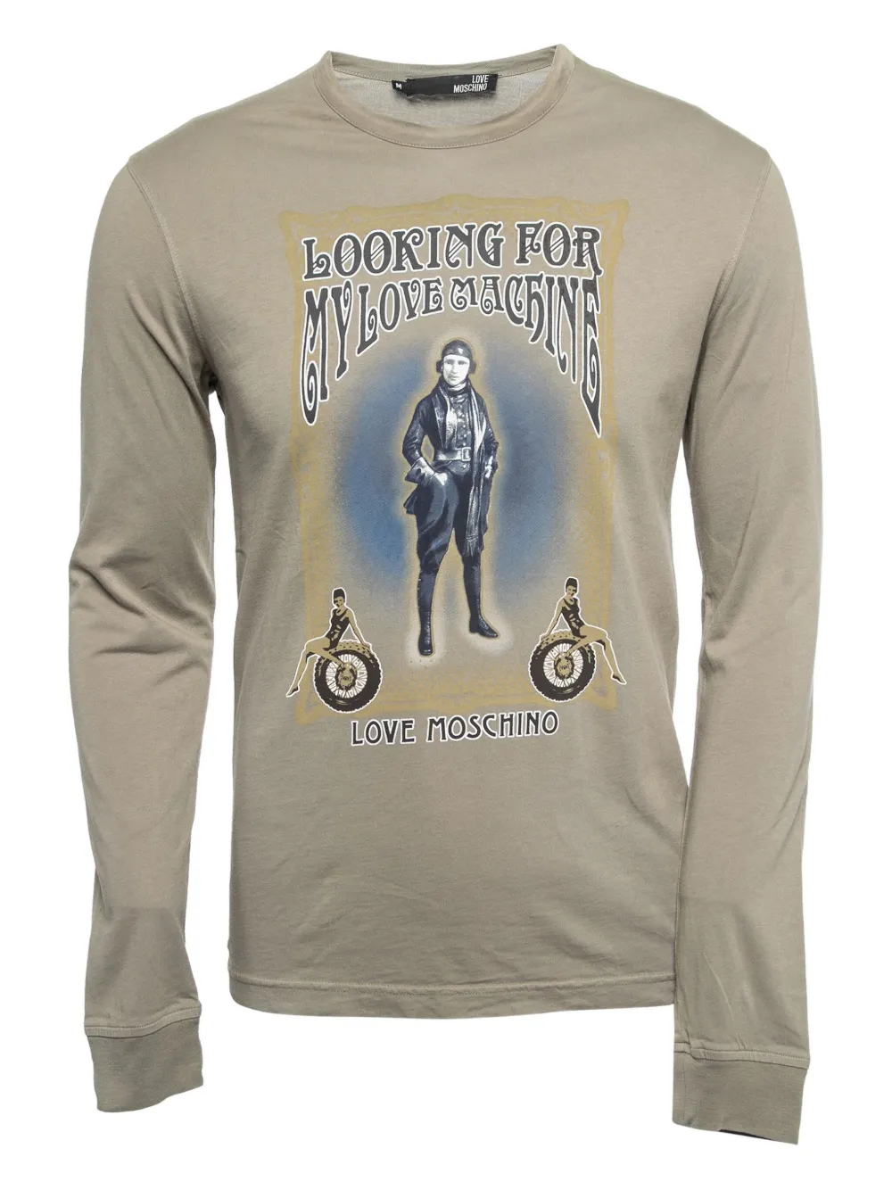 Moschino Pre-Owned graphic-print long-sleeve T-shirt | Green | Image 1