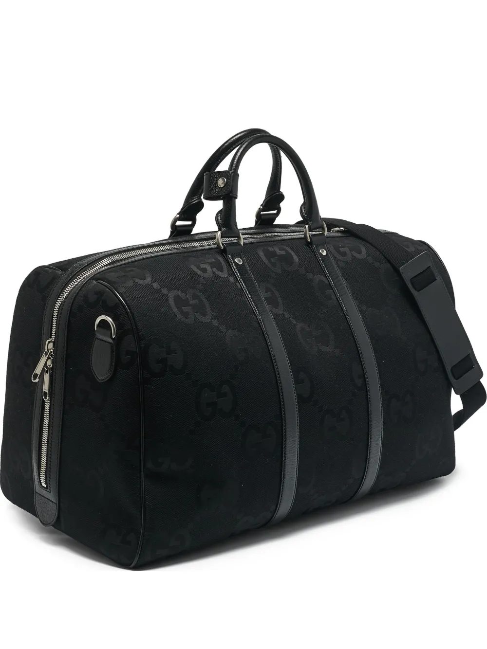 Gucci Pre-Owned 2024 GG monogram leather-trim duffel bag | Black | Image 1