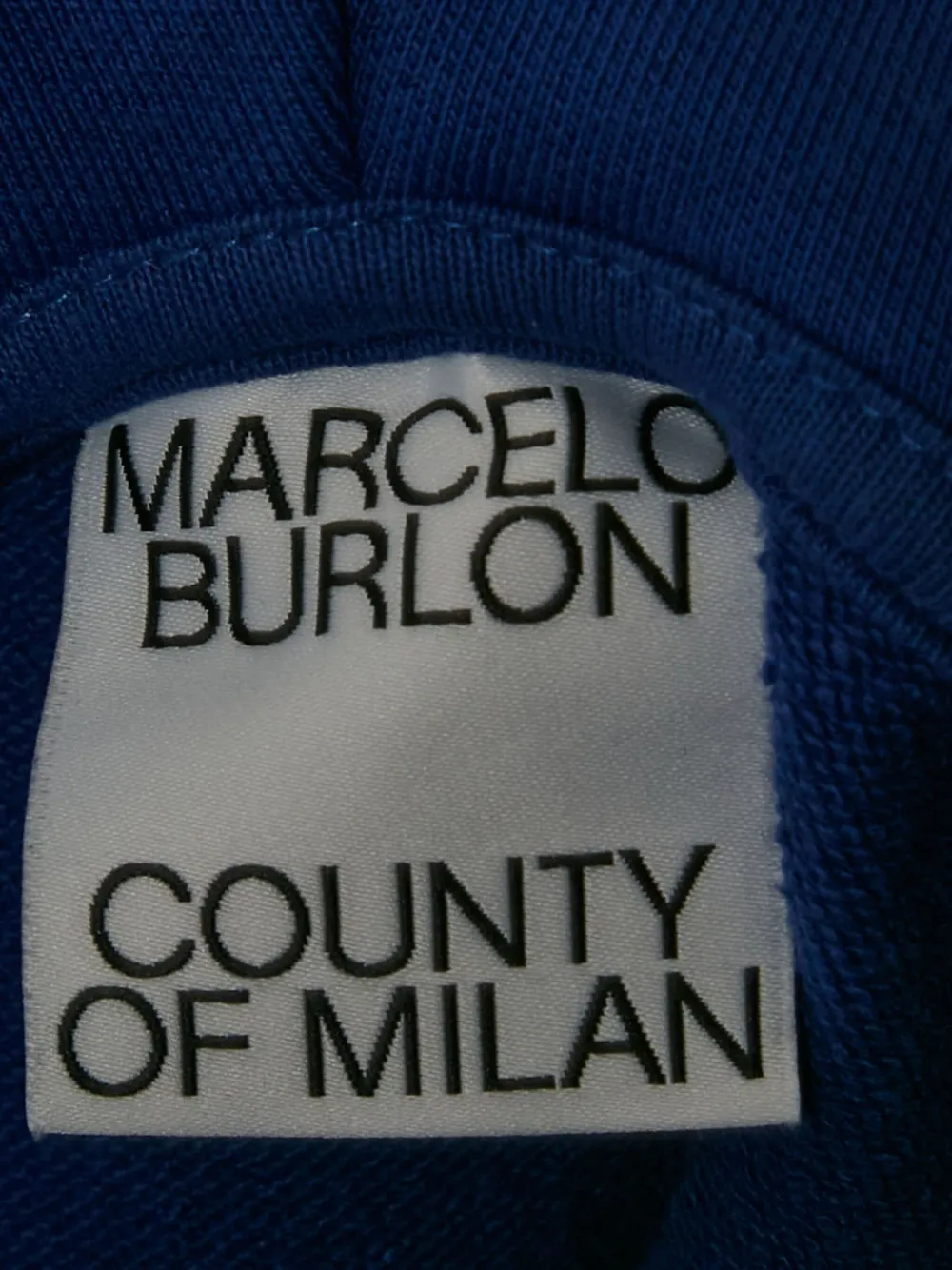 Pre-owned Marcelo Burlon County Of Milan Graphic-print Cotton Hoodie In Blue