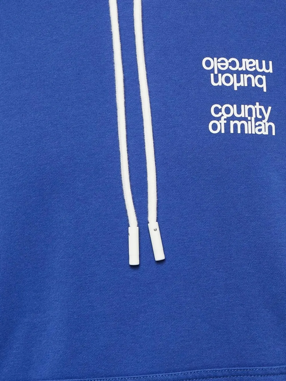 Pre-owned Marcelo Burlon County Of Milan Graphic-print Cotton Hoodie In Blue