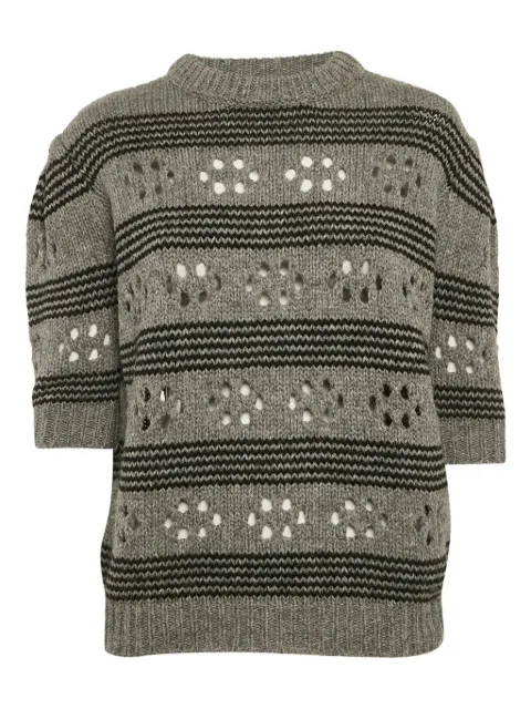 Miu Miu Pre-Owned ribbed-knit cut-out sweater