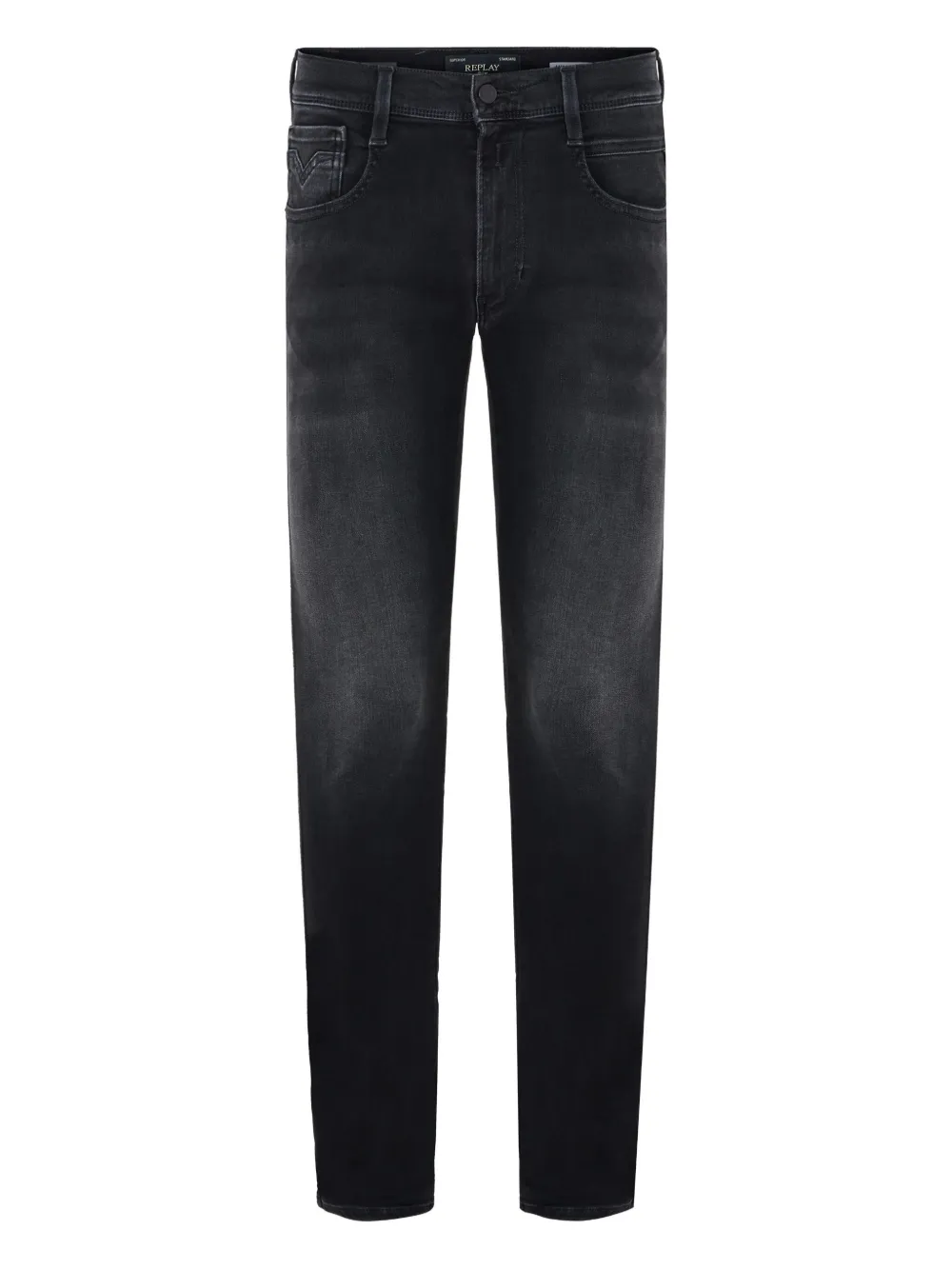 faded-finish jeans