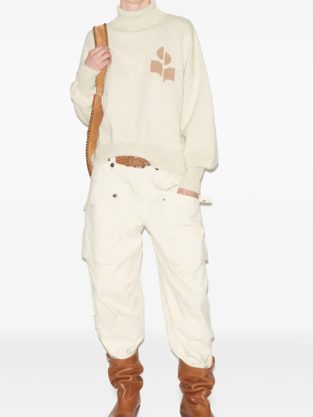 ISABEL MARANT logo-embroidered turtleneck sweater | Knitted Sweaters | Image 2