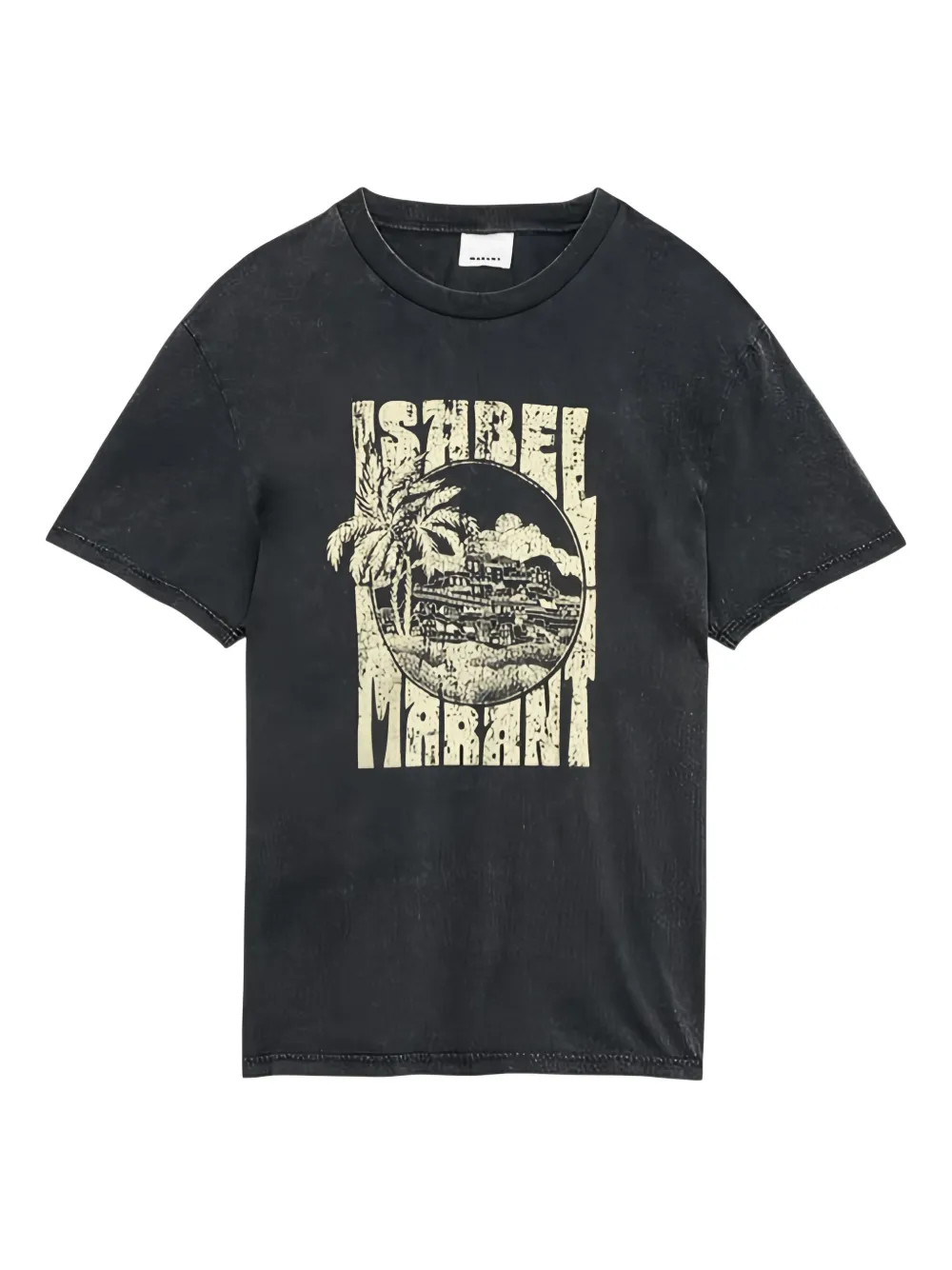 MARANT T-shirt met grafische palmboomprint Zwart