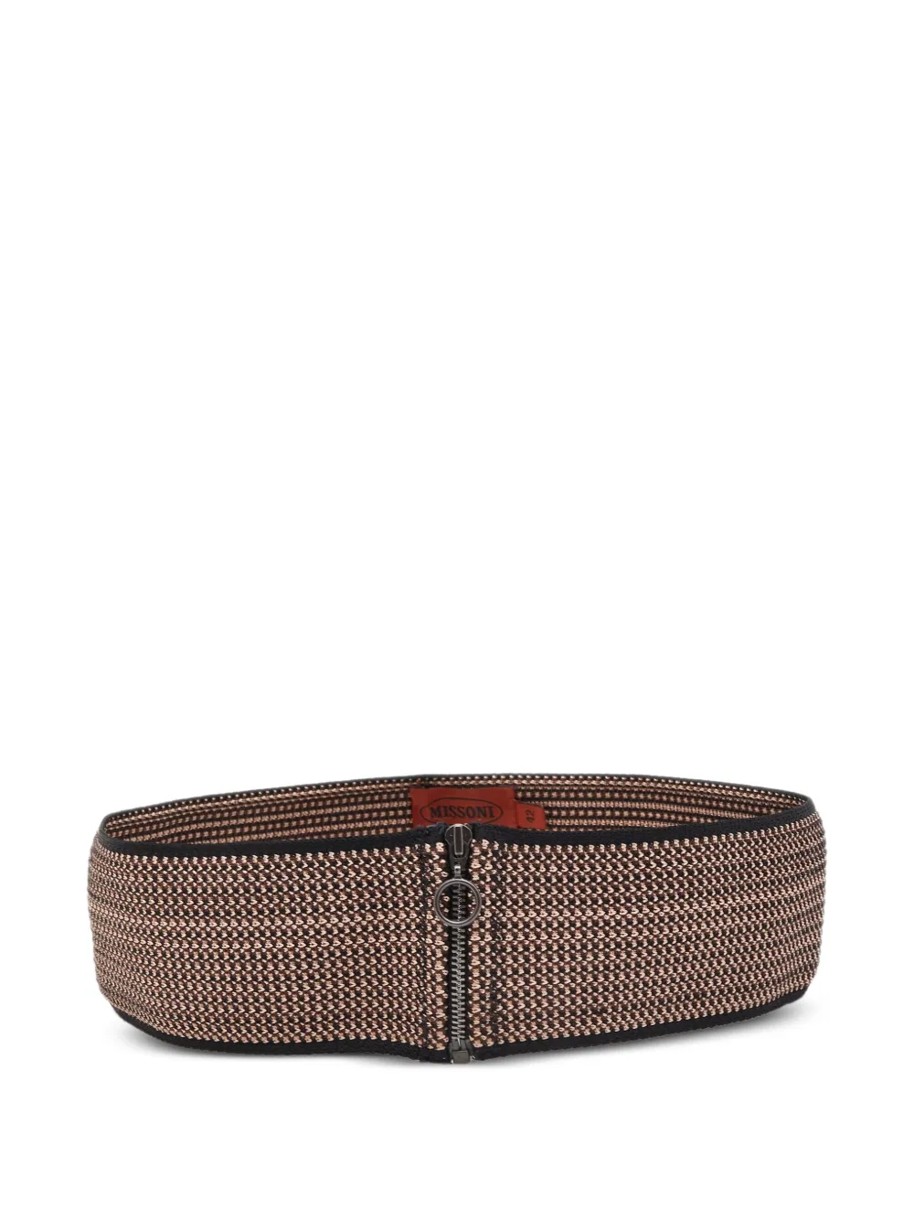 Missoni Pre-Owned zipper belt | Brown | Image 1