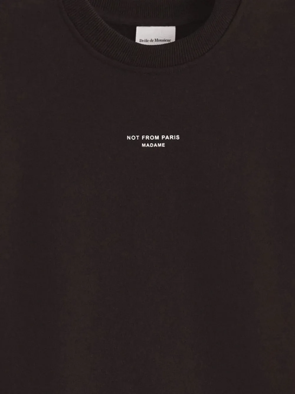 Drôle De Monsieur crew-neck logo sweatshirt - Bruin