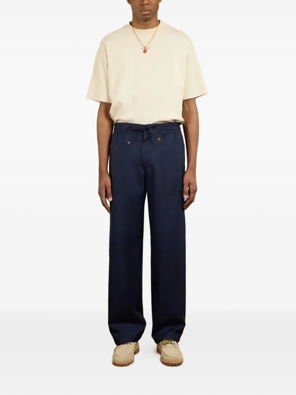 Drôle De Monsieur drawstring trousers - Blauw