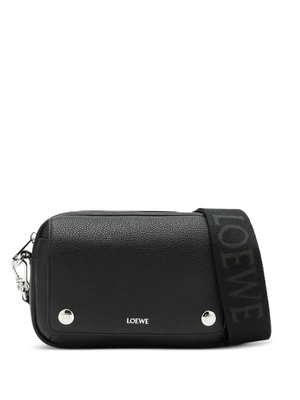 ☆早い者勝ちLOEWE ブラックレザー メッセンジャーバッグ LOEWE レザーメッセンジャーバッグ | ブラック | FARFETCH JP