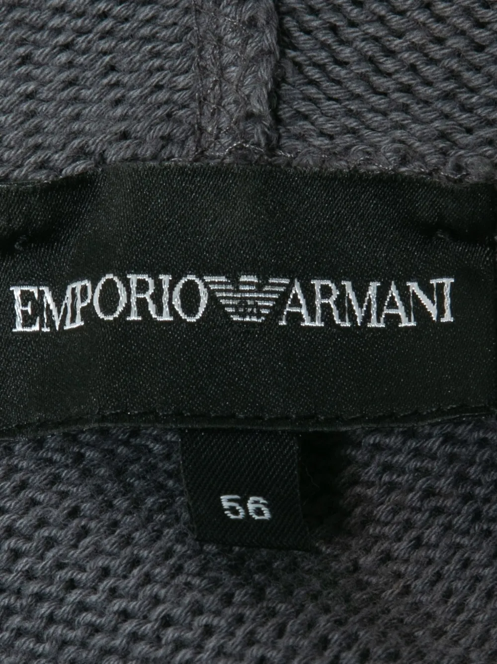 Pre-owned Emporio Armani 2024 Hooded Zip Cardigan In Gray