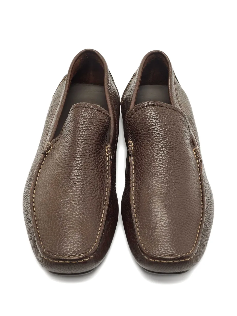 FERRAGAMO Pre-owned Leather Loafers In Brown