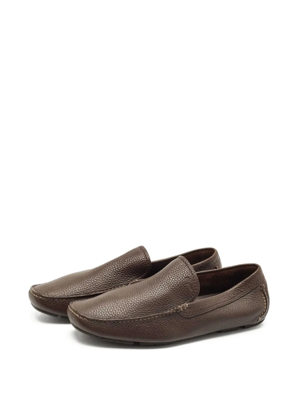 FERRAGAMO Pre-owned Leather Loafers In Brown