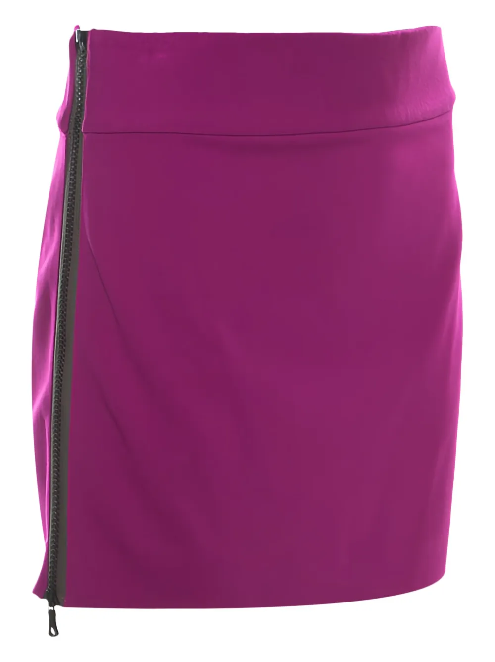Pre-owned Diane Von Furstenberg Vintage Side-zip Mini Skirt In Purple