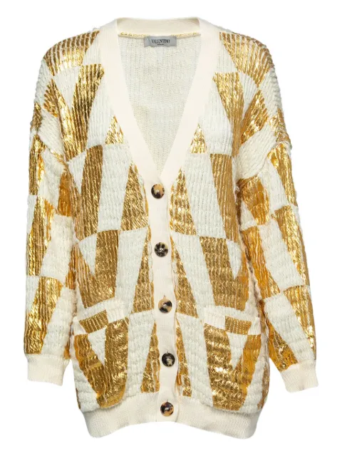 Valentino Pre-Owned ribbed sequin cardigan