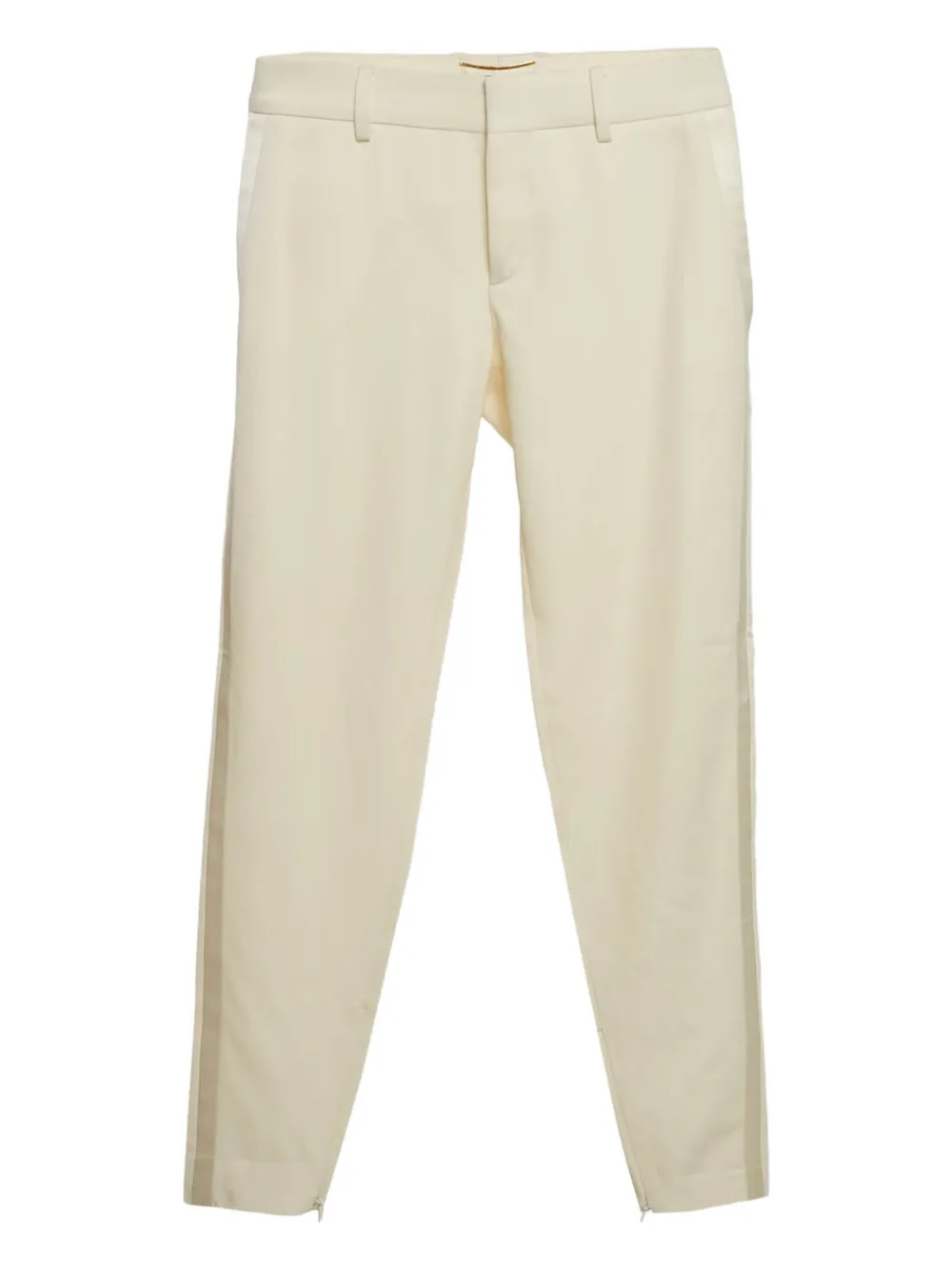 Saint Laurent Pre-Owned side-stripe wool trousers | Neutrals | Image 1