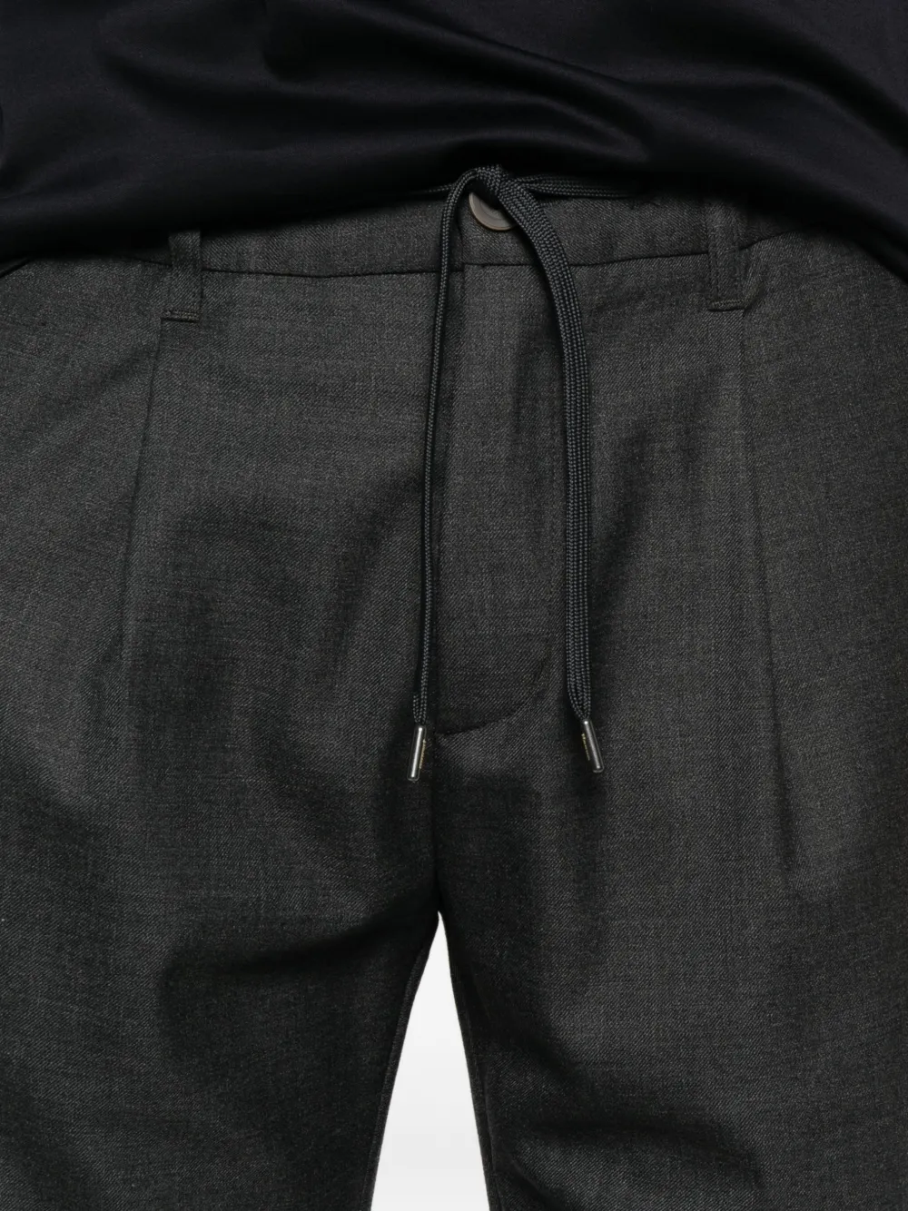 Herno Broek met trekkoord en cuffs Grijs