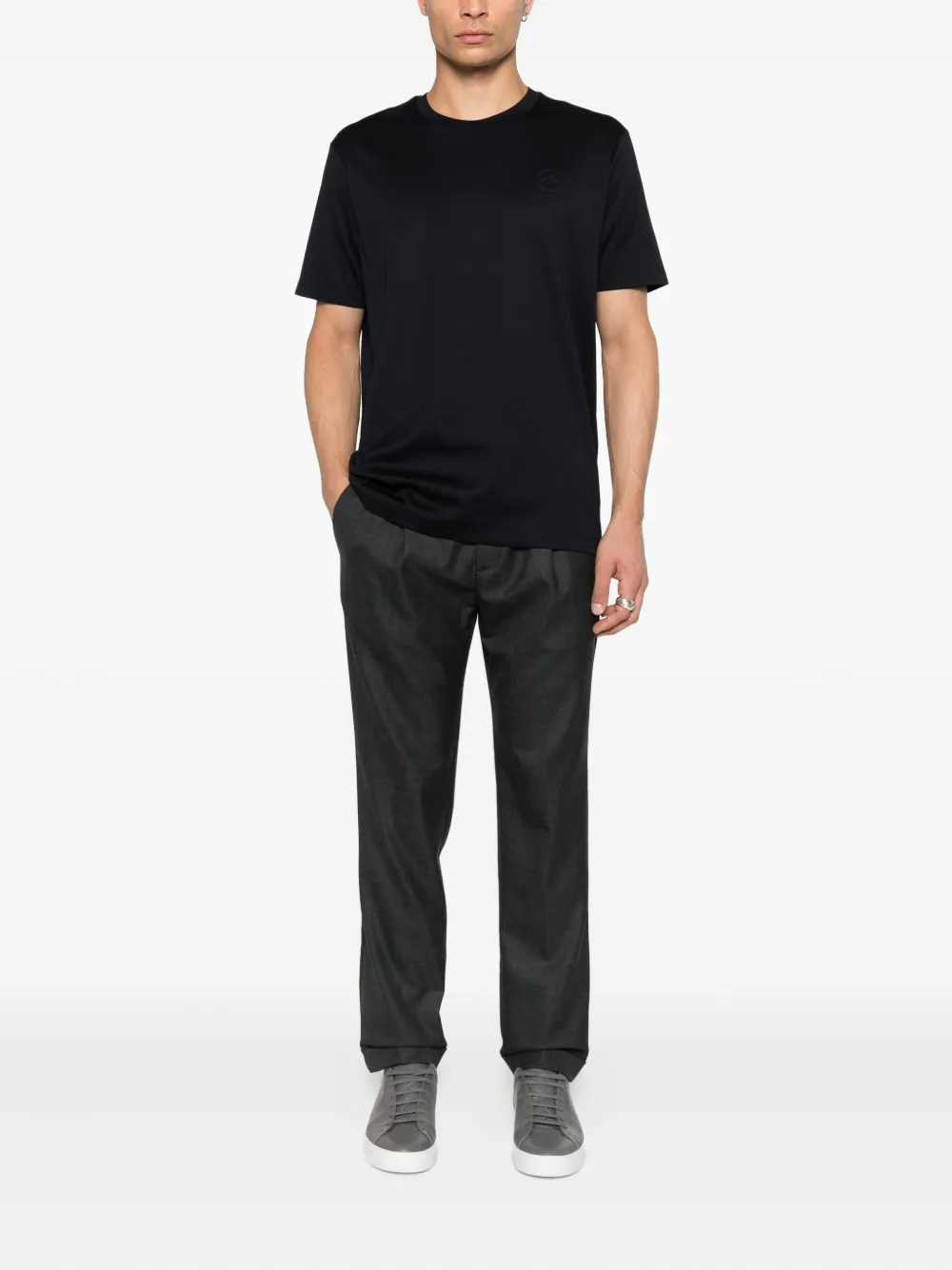 Herno Broek met trekkoord en cuffs Grijs