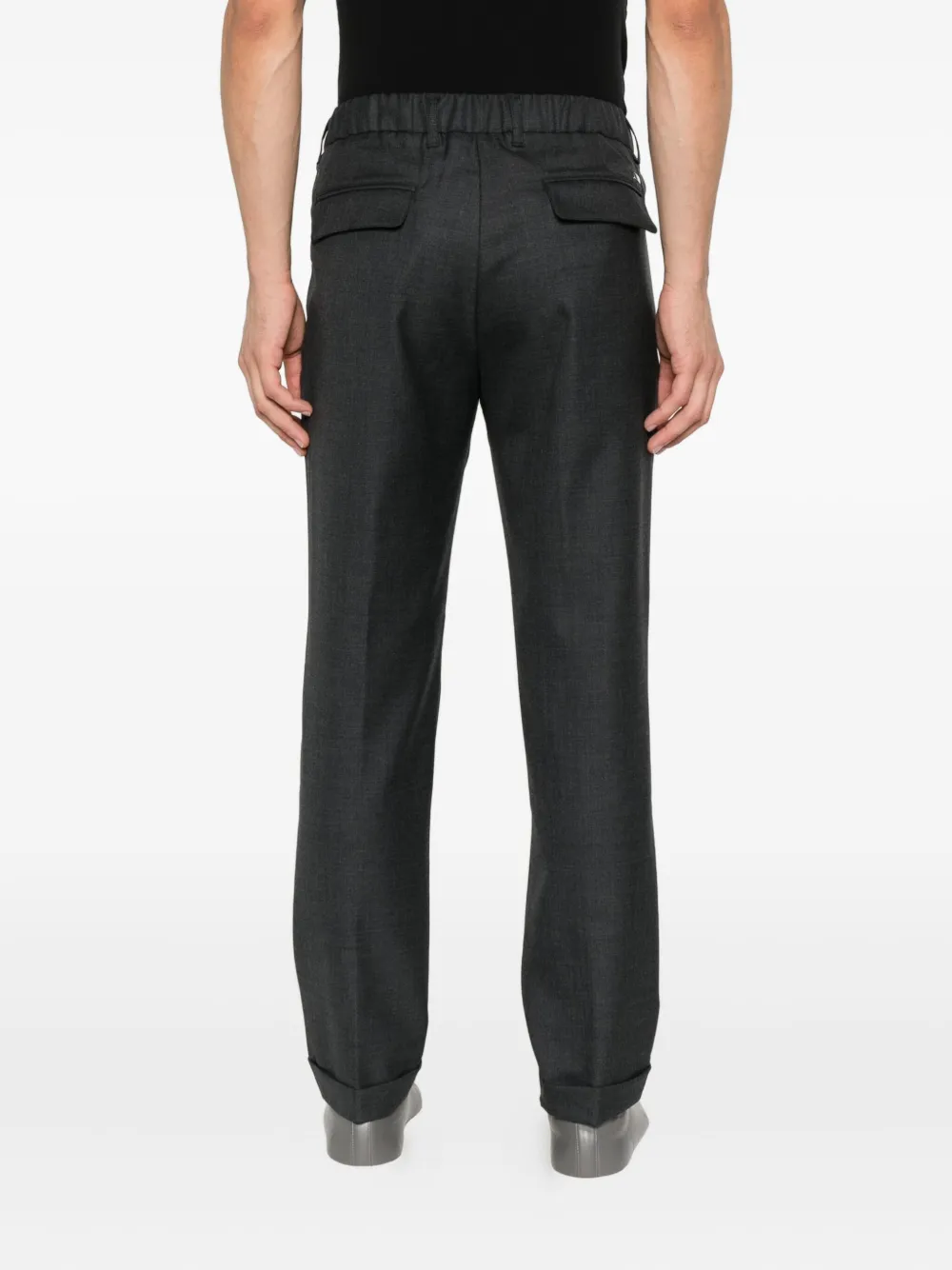 Herno Broek met trekkoord en cuffs Grijs