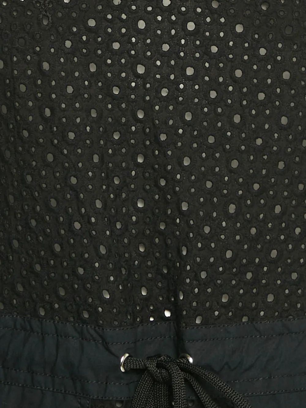 Pre-owned Moschino Eyelet-detailing Mini Dress In Black