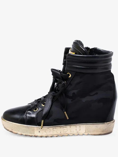 Loriblu leather wedge sneakers