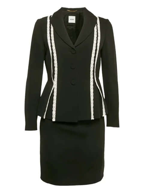 Moschino Pre-Owned lace trim skirt suit