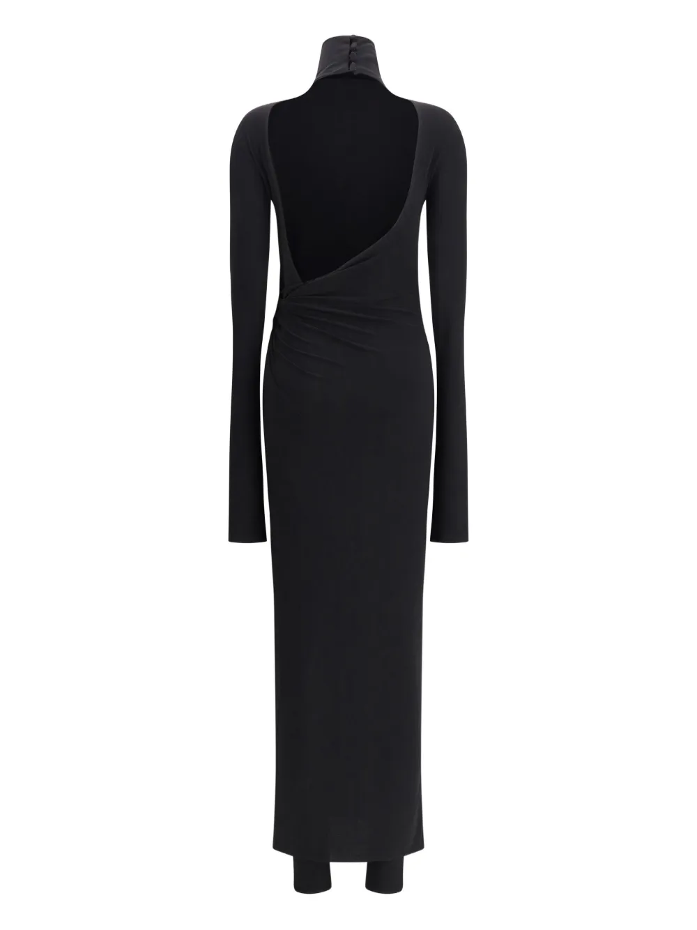 THE ANDAMANE Tessa turtleneck open-back jumpsuit Zwart