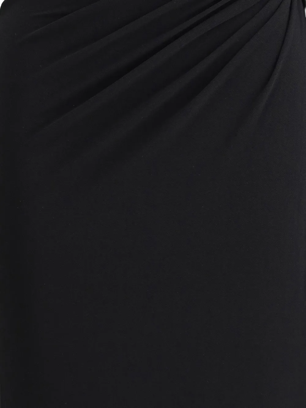 THE ANDAMANE Tessa turtleneck open-back jumpsuit Zwart