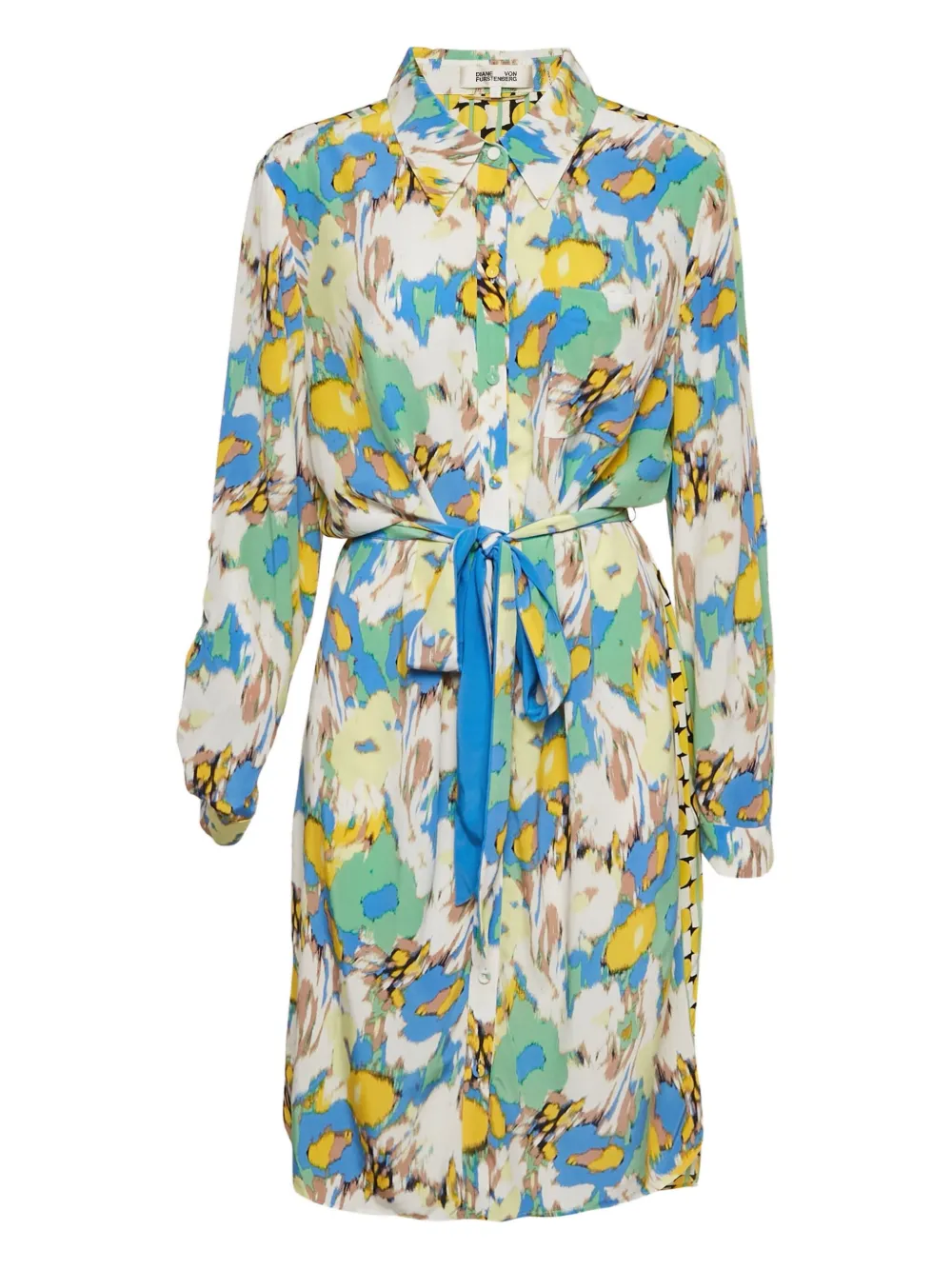Diane Von Furstenberg Vintage Prita floral-print dress | Yellow | Image 1
