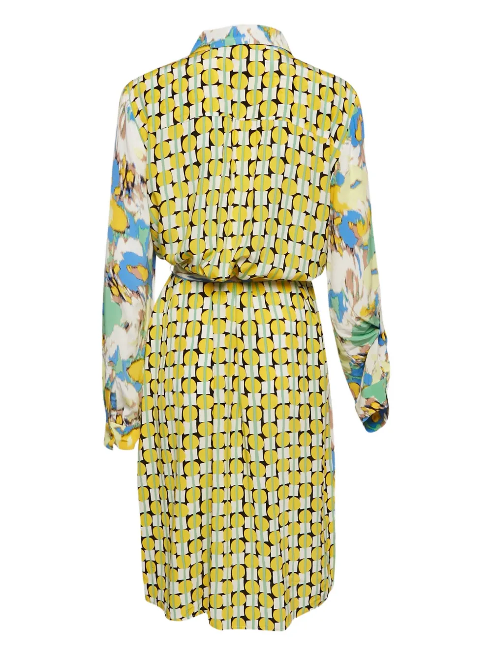 Diane Von Furstenberg Vintage Prita jurk met bloemenprint - Geel