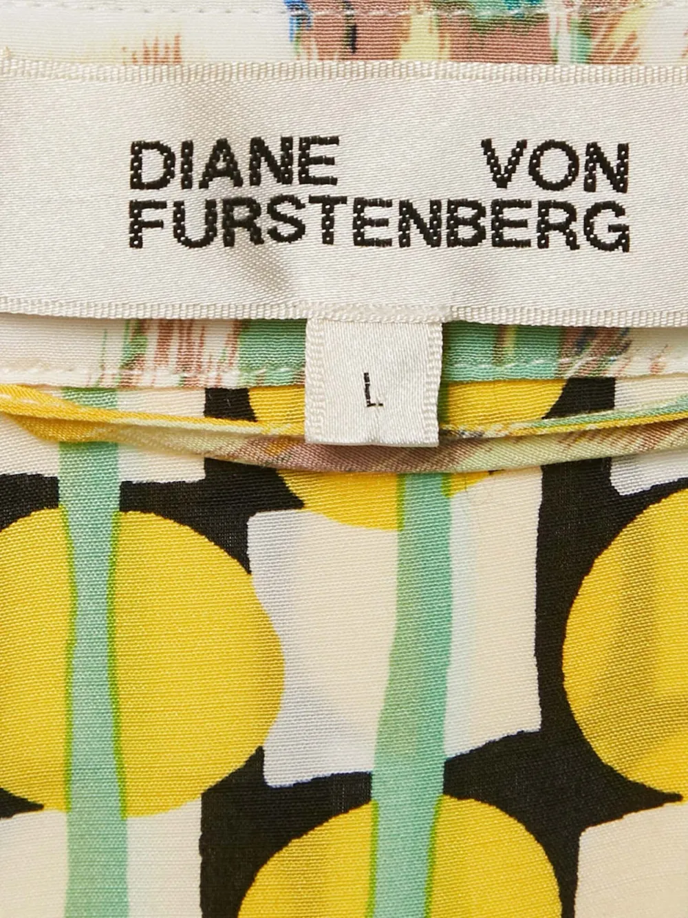 Pre-owned Diane Von Furstenberg Vintage Prita Floral-print Dress In Yellow