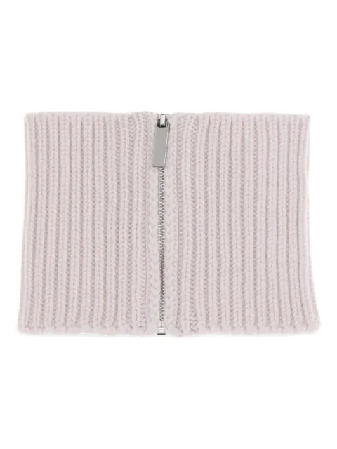 SA SU PHI ribbed zip-fastening scarf