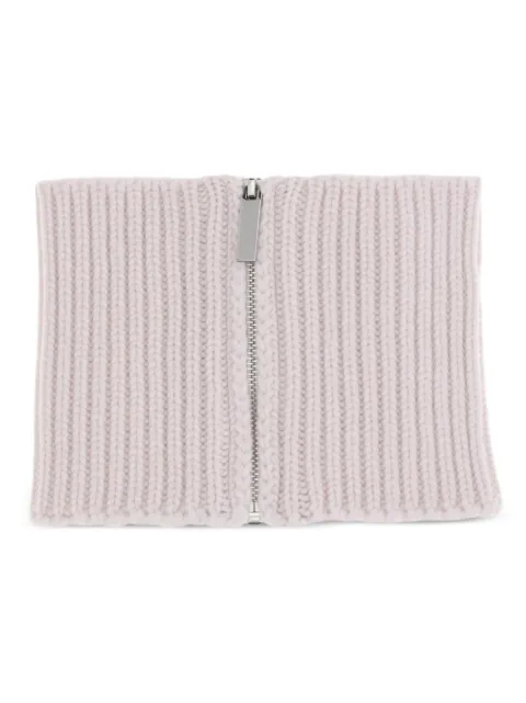 SA SU PHI ribbed zip-fastening scarf
