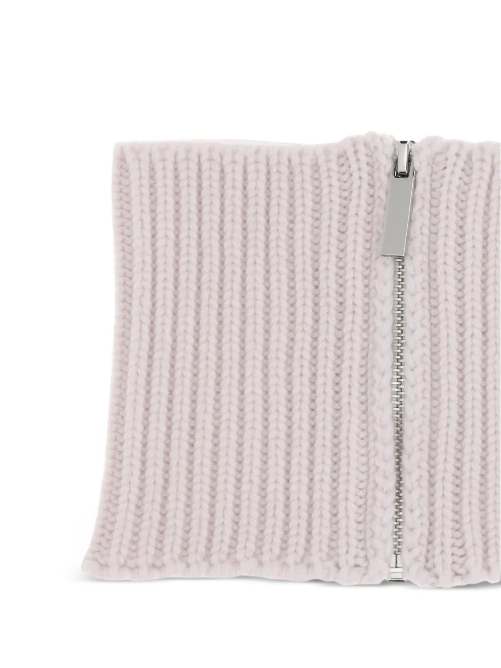 Ribbed Zip-Fastening Scarf